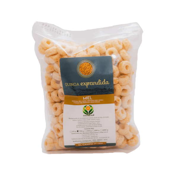 Quinoa Loops Miel 100 gr - MercaViva Medellín